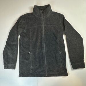 Columbia‎ Fleece Jacket Youth Medium 10/12 Gray Full Zip Outdoors Warm Coat